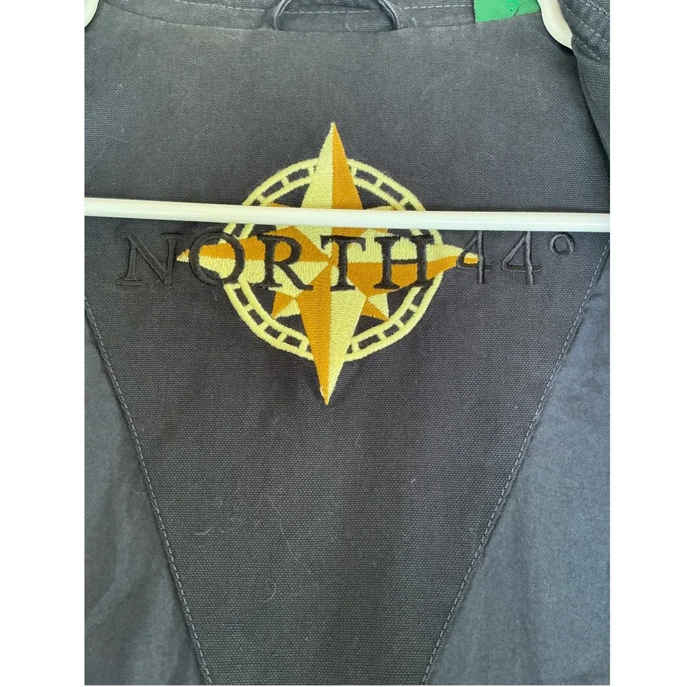 North 44 Canvas Deck Jacket Mens L Navy Double Breasted Side Zip Nautical